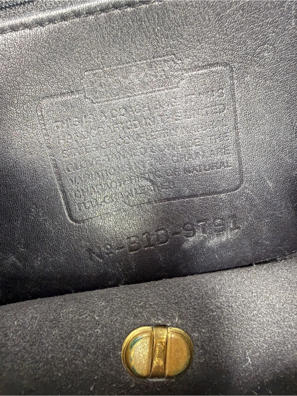 Coach black leather